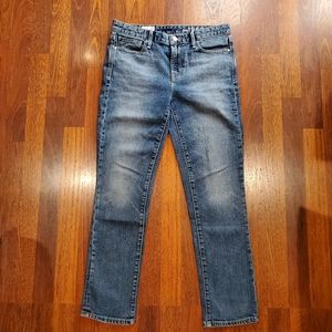 Gap 1969 Mid Rise Real Straight Jeans size 28 Blue